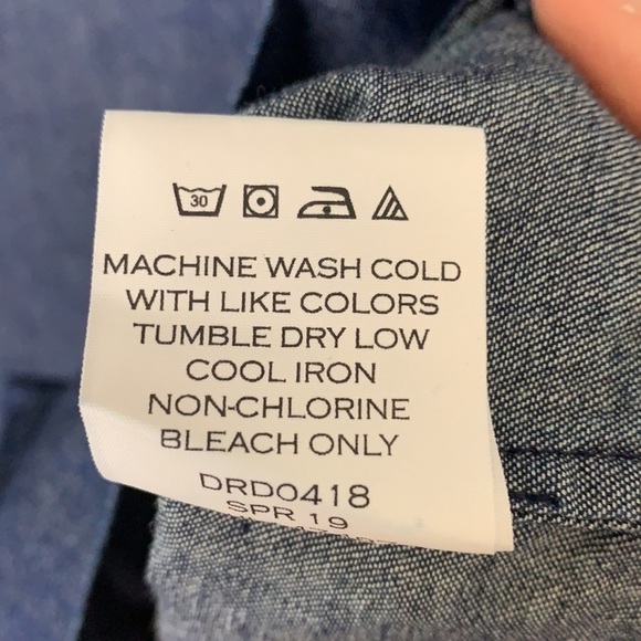 Draper James Chambray Ruffle Shift Dress 8 - Picture 8 of 8